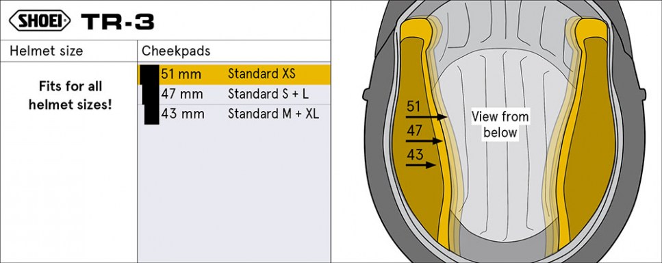 shoei_arcpárna_tr3_2