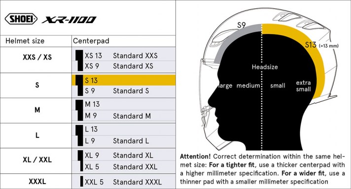 shoei_fejpárna_xr-1100_2